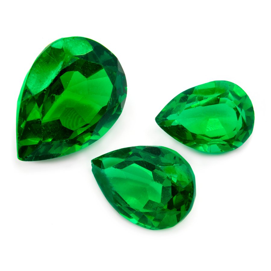 Calibrated Colombian emeralds