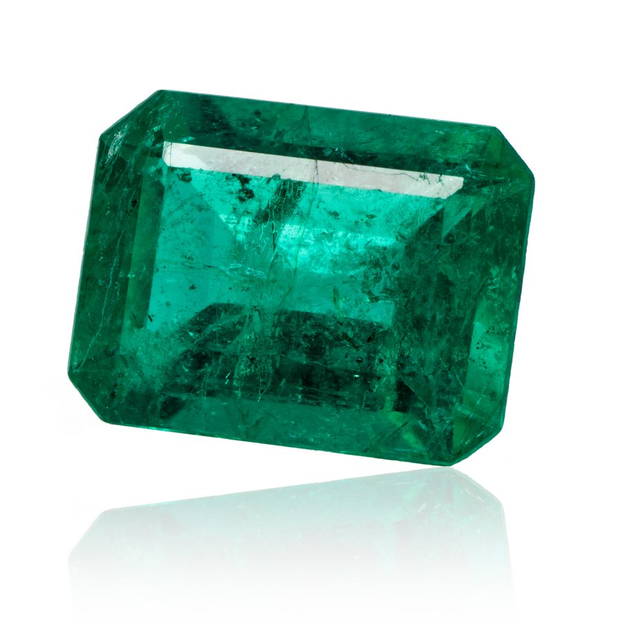 Emerald-cut Colombian emerald